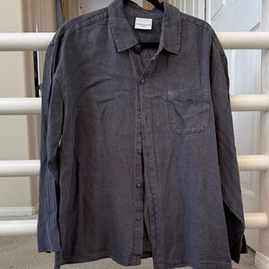 Parachute Charcoal Linen Button-Up Shirt